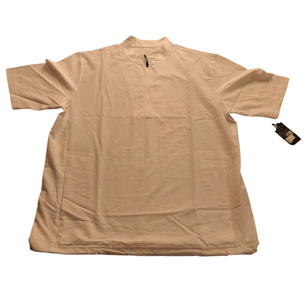 Champro Umpire Shirt Men's Quarter Zip Performance White Short Sleeve Size M NWT